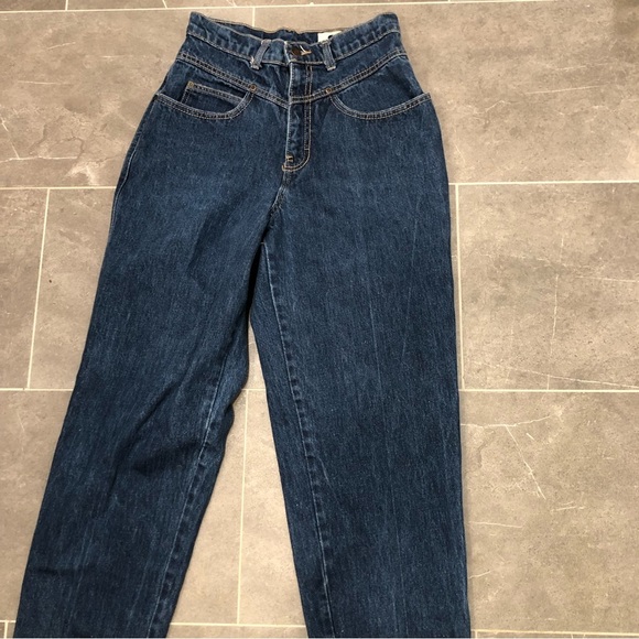 Calvin Klein vintage mom jean dark wash high rise waisted straight 90s - Picture 5 of 10